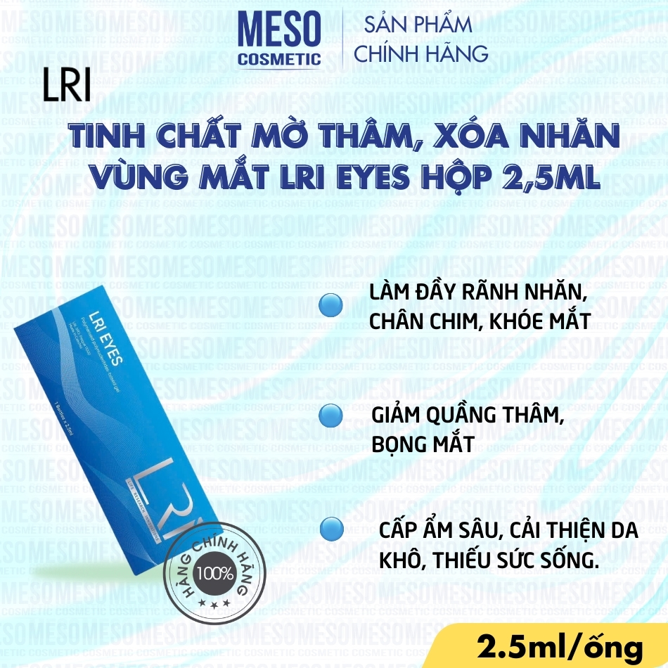 Tinh chất mờ thâm, xóa nhăn vùng mắt LRi Eyes hộp 2,5ml